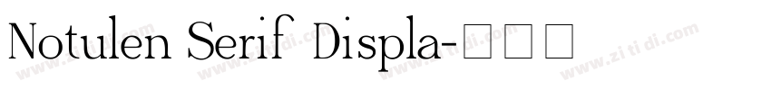 Notulen Serif Displa字体转换